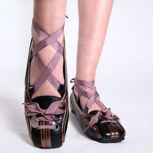 double standards nyc play ballet flats in cocoa